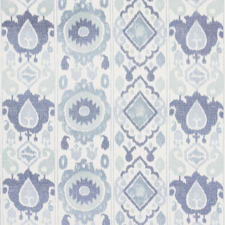 179053 ELIZIA IKAT Mineral And Indigo Schumacher Fabric