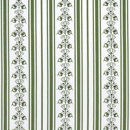 180661 DELFT STRIPE Green Schumacher Fabric