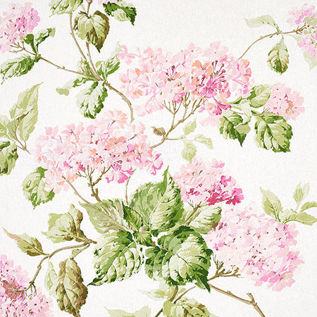 180821 SUMMER HYDRANGEA Blush Schumacher Fabric