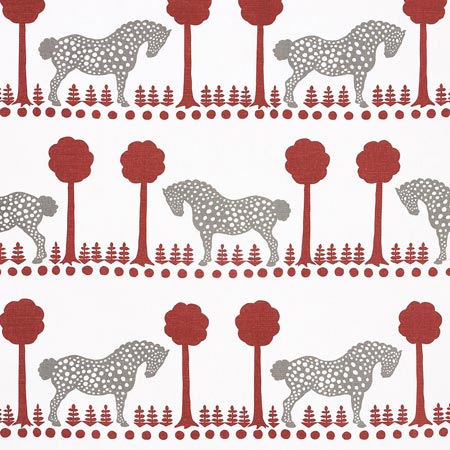 180903 POLKA DOT PONY Red Schumacher Fabric