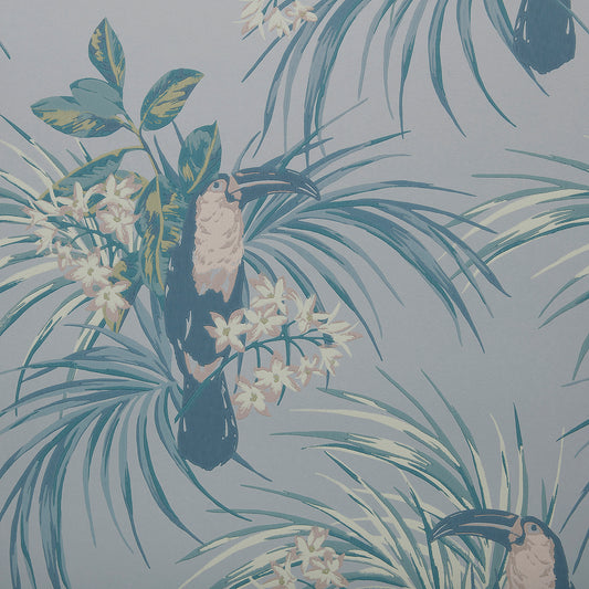 190713501 1838-Wallcoverings WALLPAPER - WP # 01 PALE BLUE ELODIE