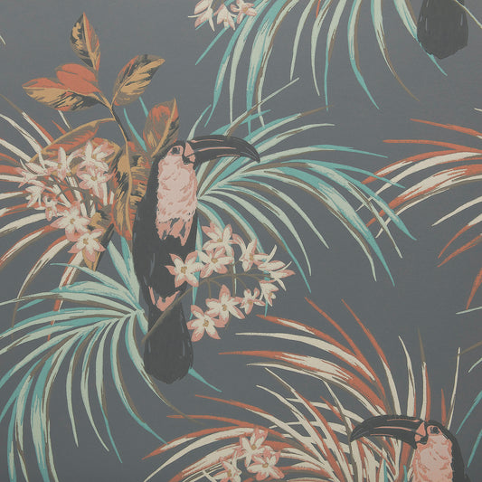 190713505 1838-Wallcoverings WALLPAPER - WP # 05 CHARCOAL ELODIE