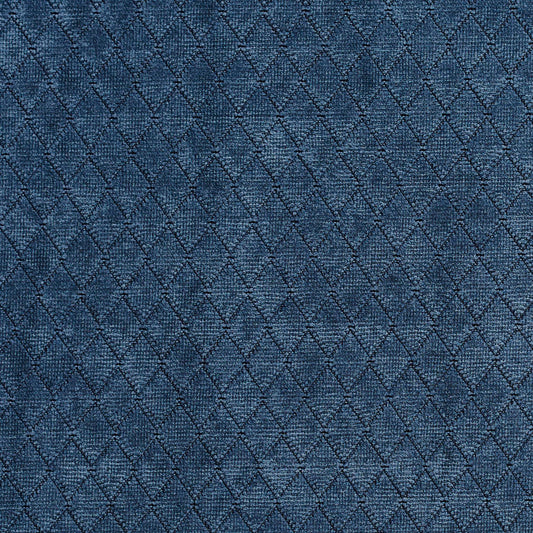 1919 Diamonds,Plain & Solid,Small Scale Blue Charlotte Fabrics Velvet