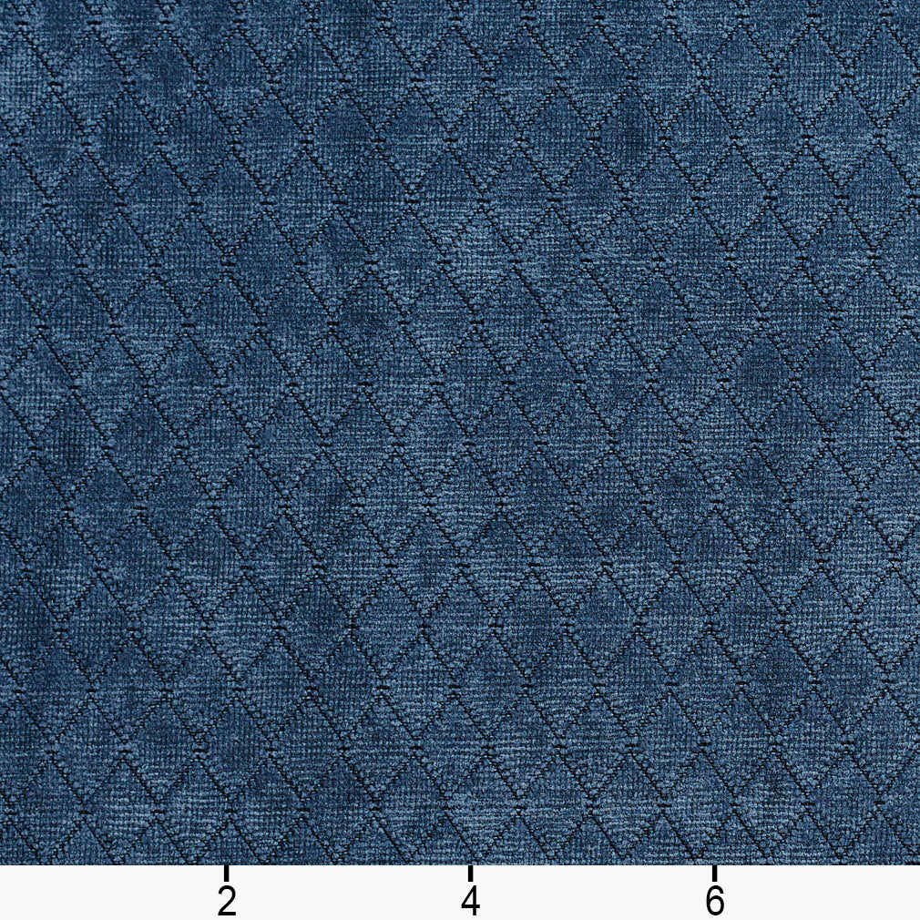1919 Diamonds,Plain & Solid,Small Scale Atlantic Blue Charlotte Fabrics
