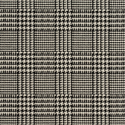 1940 Check & Houndstooth,Plaid Noir Black Charlotte Fabrics