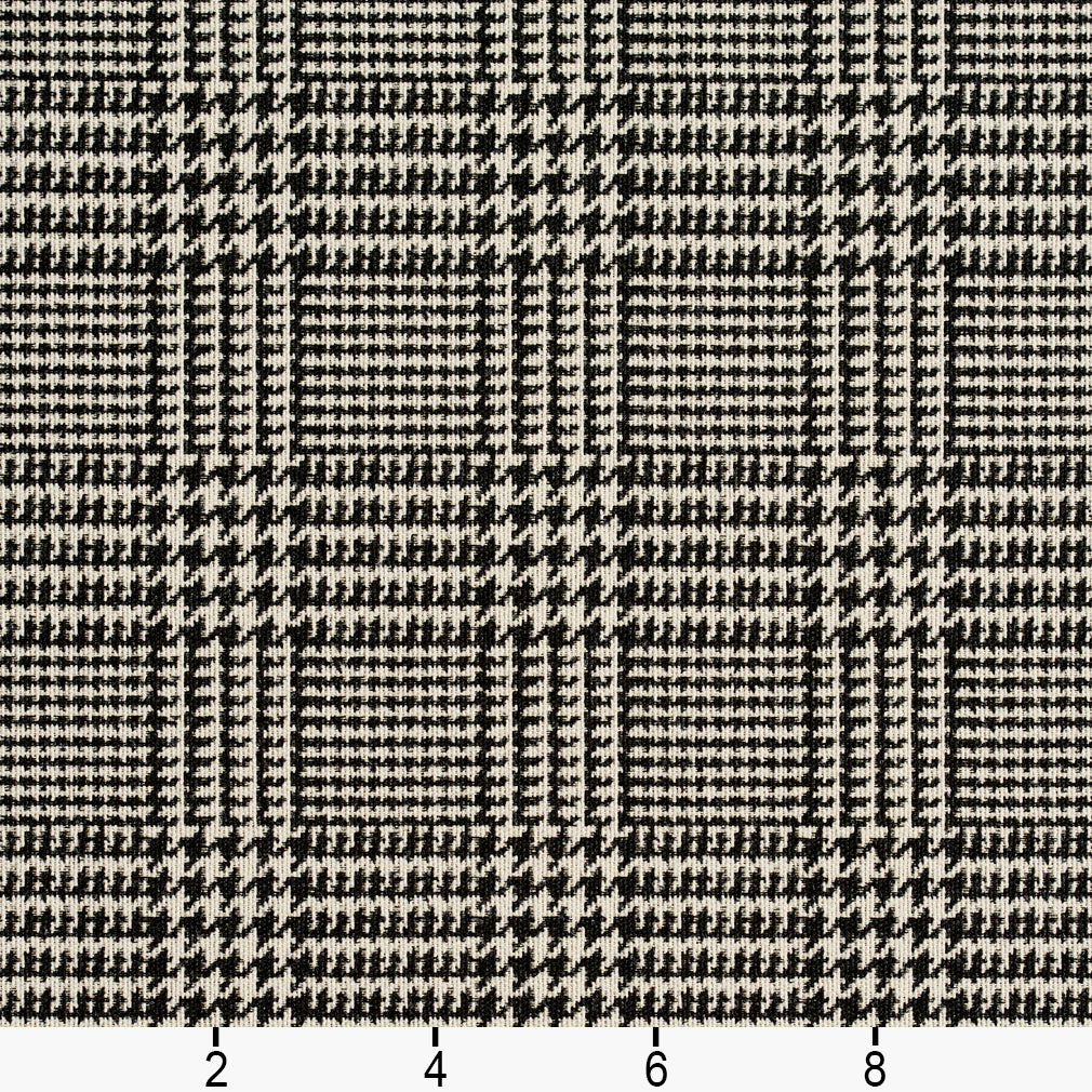 1940 Check & Houndstooth,Plaid Noir Black Charlotte Fabrics