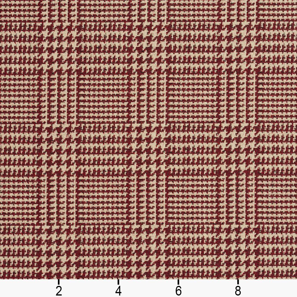 1941 Check & Houndstooth,Plaid Cordovan Red & Burgundy Charlotte Fabrics