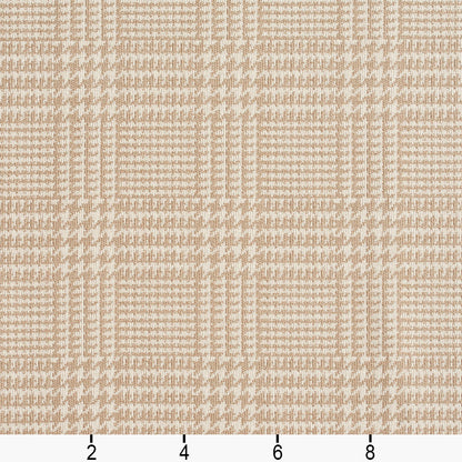 1942 Check & Houndstooth,Plaid Linen Beige & Taupe Charlotte Fabrics