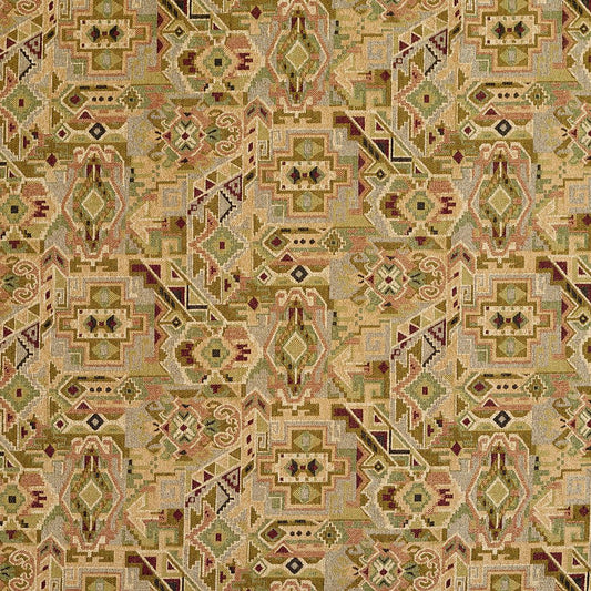 1951 Abstract & Geometric,Southwestern Aztec Green Charlotte Fabrics