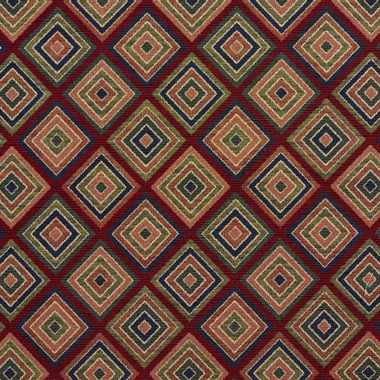 1965 Diamonds Merlot Diamond Red & Burgundy Charlotte Fabrics