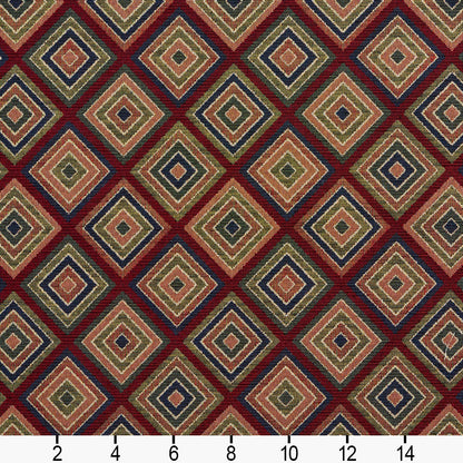 1965 Diamonds Merlot Diamond Red & Burgundy Charlotte Fabrics