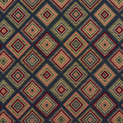 1967 Diamonds Navy Diamond Blue Charlotte Fabrics