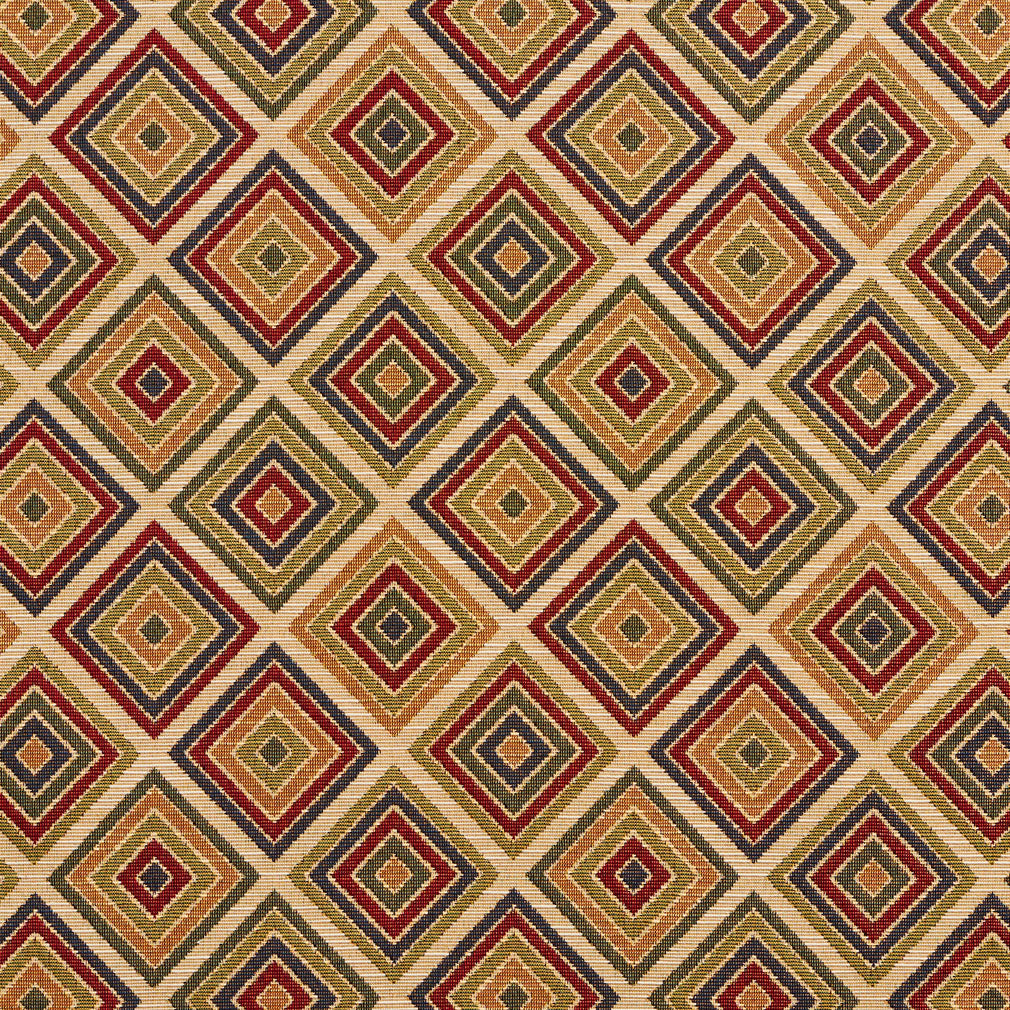 1968 Diamonds Ecru Diamond Gold & Yellow Charlotte Fabrics