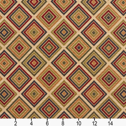 1968 Diamonds Ecru Diamond Gold & Yellow Charlotte Fabrics
