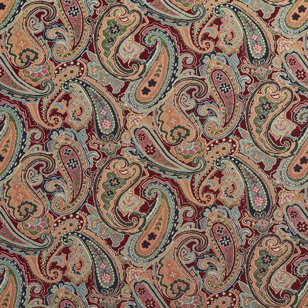 1969 Paisley Merlot Paisley Red & Burgundy Charlotte Fabrics