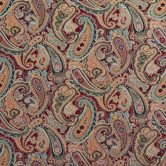 1969 Paisley Merlot Paisley Red & Burgundy Charlotte Fabrics