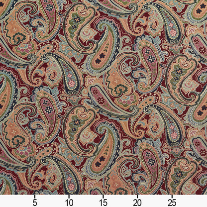1969 Paisley Merlot Paisley Red & Burgundy Charlotte Fabrics