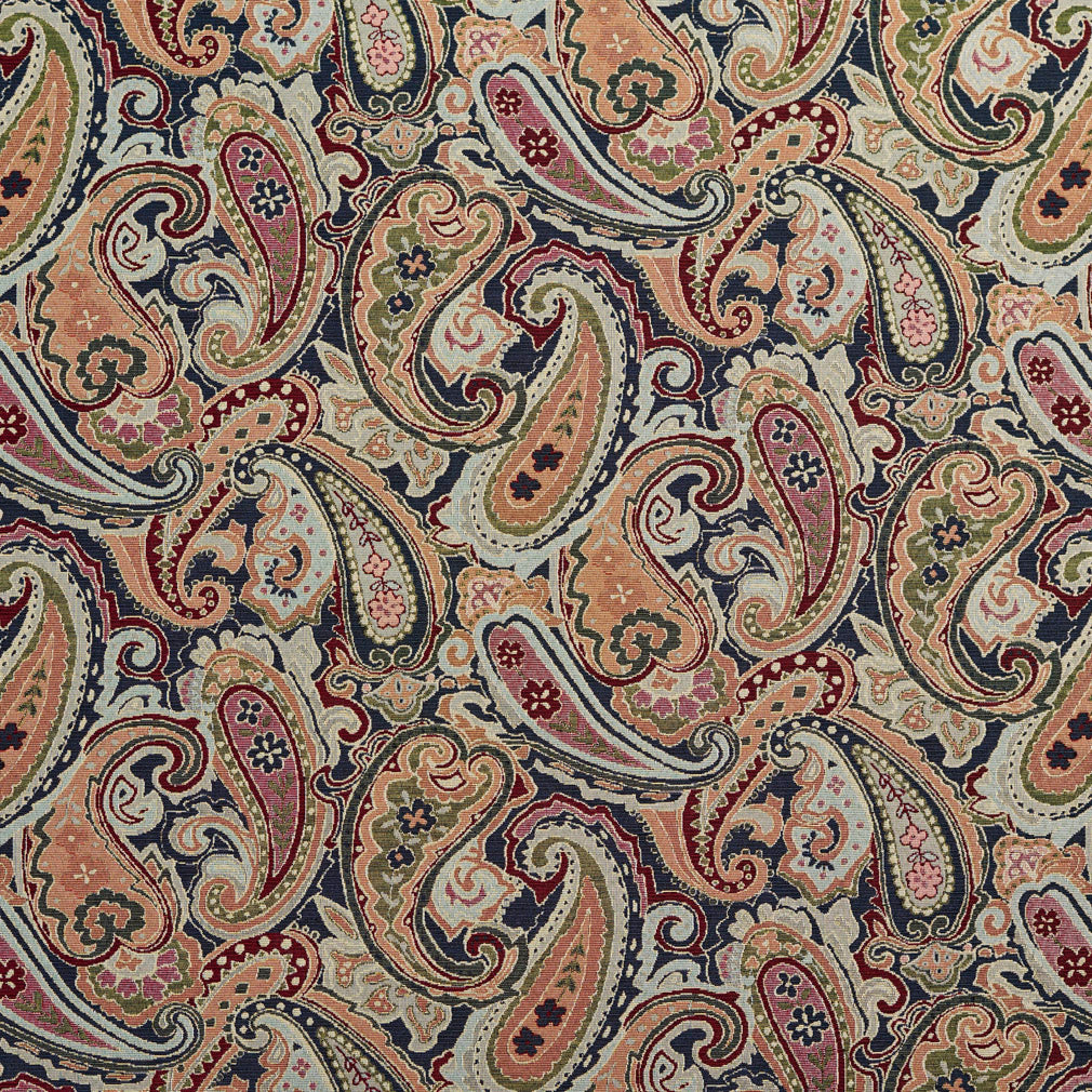 1971 Paisley Navy Paisley Blue Charlotte Fabrics