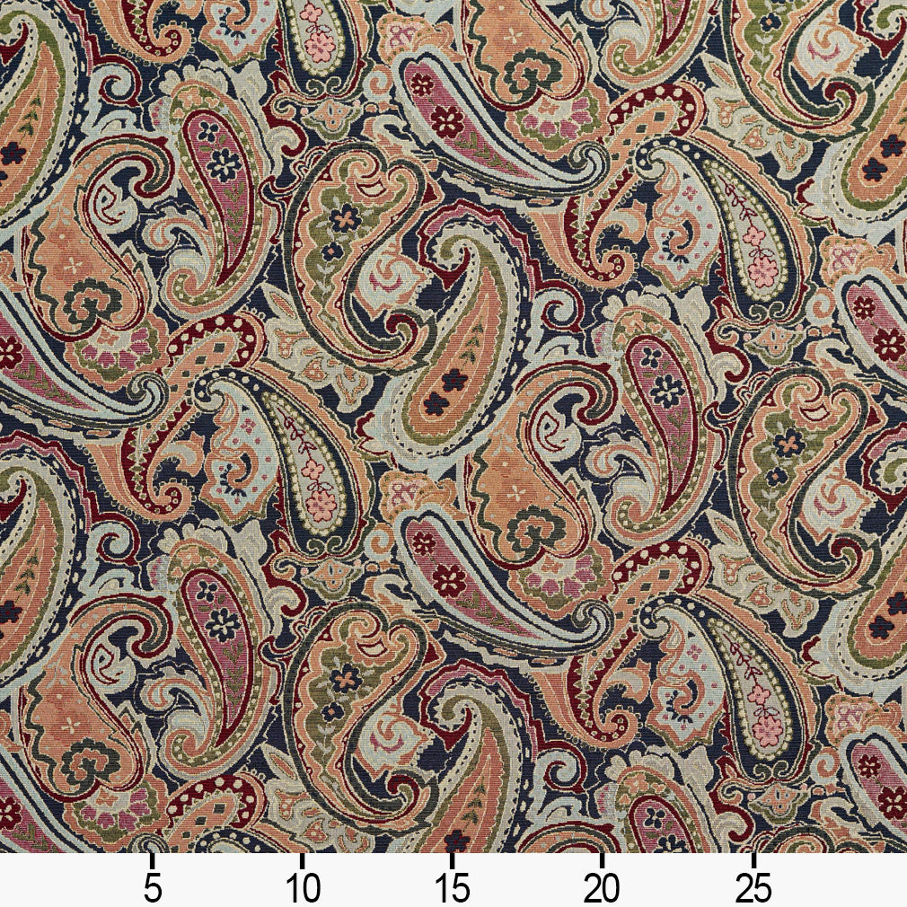 1971 Paisley Navy Paisley Blue Charlotte Fabrics