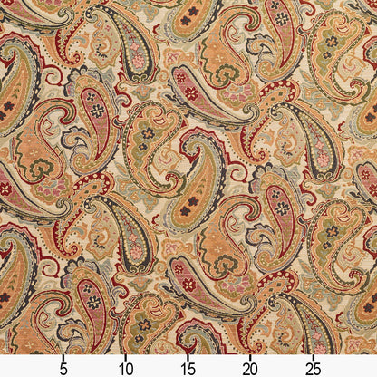 1972 Paisley Ecru Paisley Gold & Yellow Charlotte Fabrics