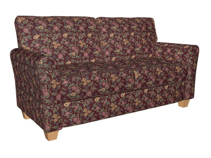 1977 Floral Merlot Bouquet Red & Burgundy Charlotte Fabrics