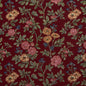 1977 Floral Merlot Bouquet Red & Burgundy Charlotte Fabrics