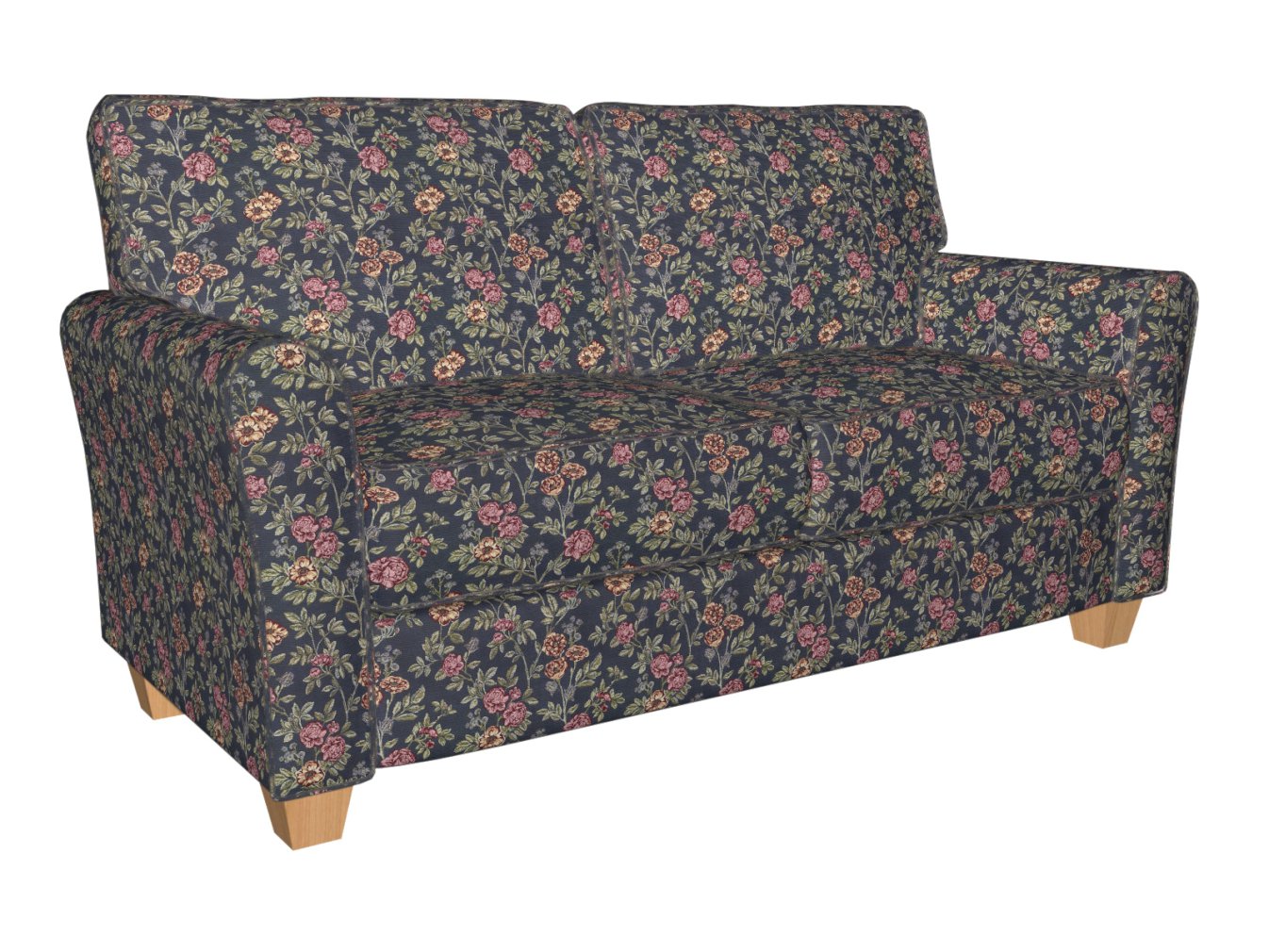 1979 Floral Navy Bouquet Blue Charlotte Fabrics