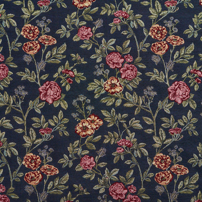 1979 Floral Navy Bouquet Blue Charlotte Fabrics