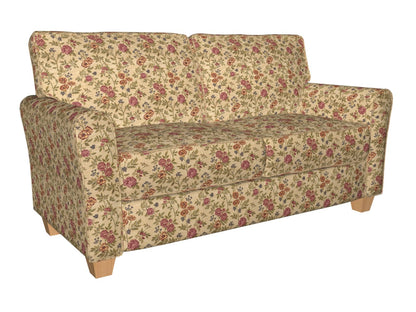 1980 Floral Ecru Bouquet Pink Charlotte Fabrics