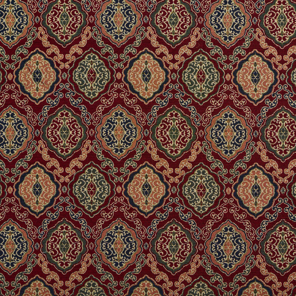 1981 Abstract & Geometric Merlot Heirloom Red & Burgundy Charlotte Fabrics