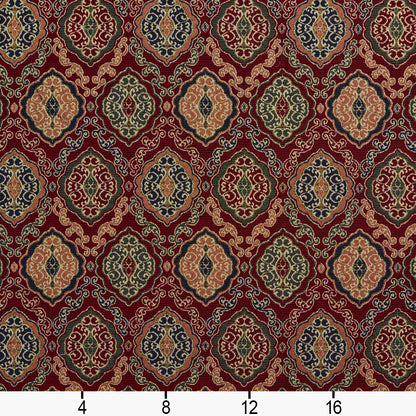 1981 Abstract & Geometric Merlot Heirloom Red & Burgundy Charlotte Fabrics