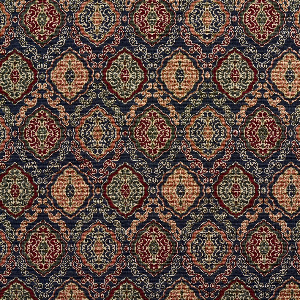 1983 Abstract & Geometric Navy Heirloom Blue Charlotte Fabrics