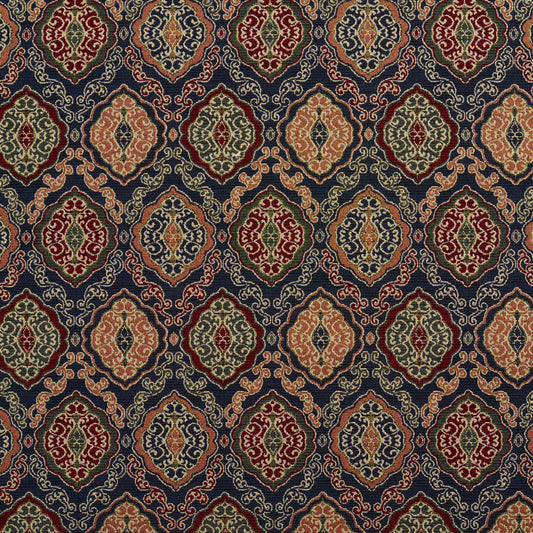 1983 Abstract & Geometric Navy Heirloom Blue Charlotte Fabrics