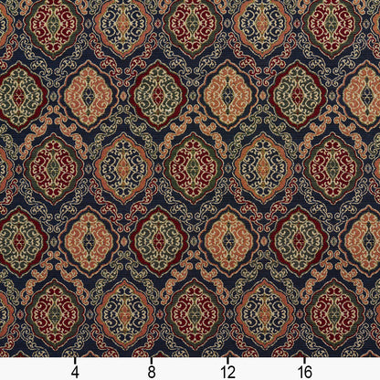 1983 Abstract & Geometric Navy Heirloom Blue Charlotte Fabrics