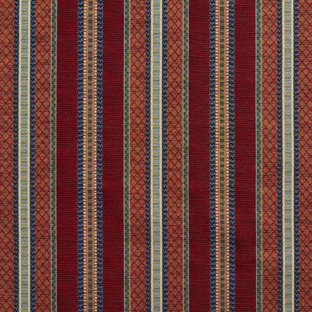 1985 Stripe Merlot Stripe Red & Burgundy Charlotte Fabrics