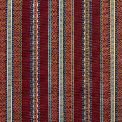 1985 Stripe Merlot Stripe Red & Burgundy Charlotte Fabrics