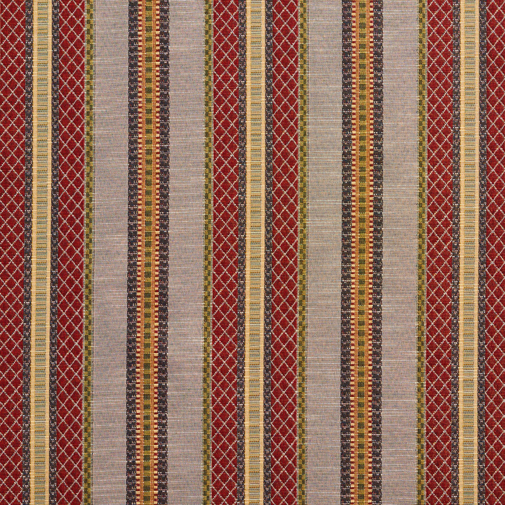 1986 Stripe Heather Stripe Blue,Red & Burgundy Charlotte Fabrics