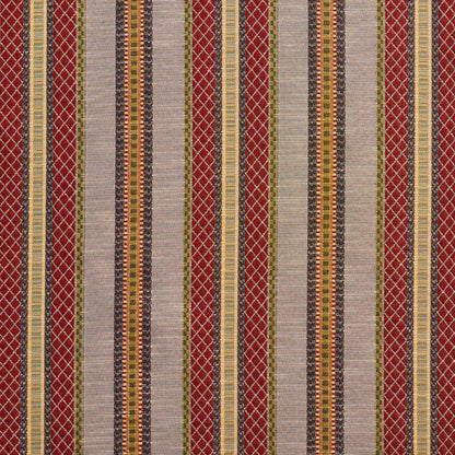 1986 Stripe Heather Stripe Blue,Red & Burgundy Charlotte Fabrics