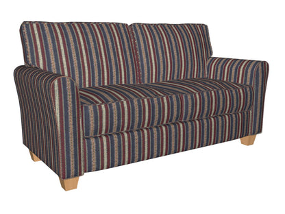 1987 Stripe Navy Stripe Blue,Red & Burgundy Charlotte Fabrics