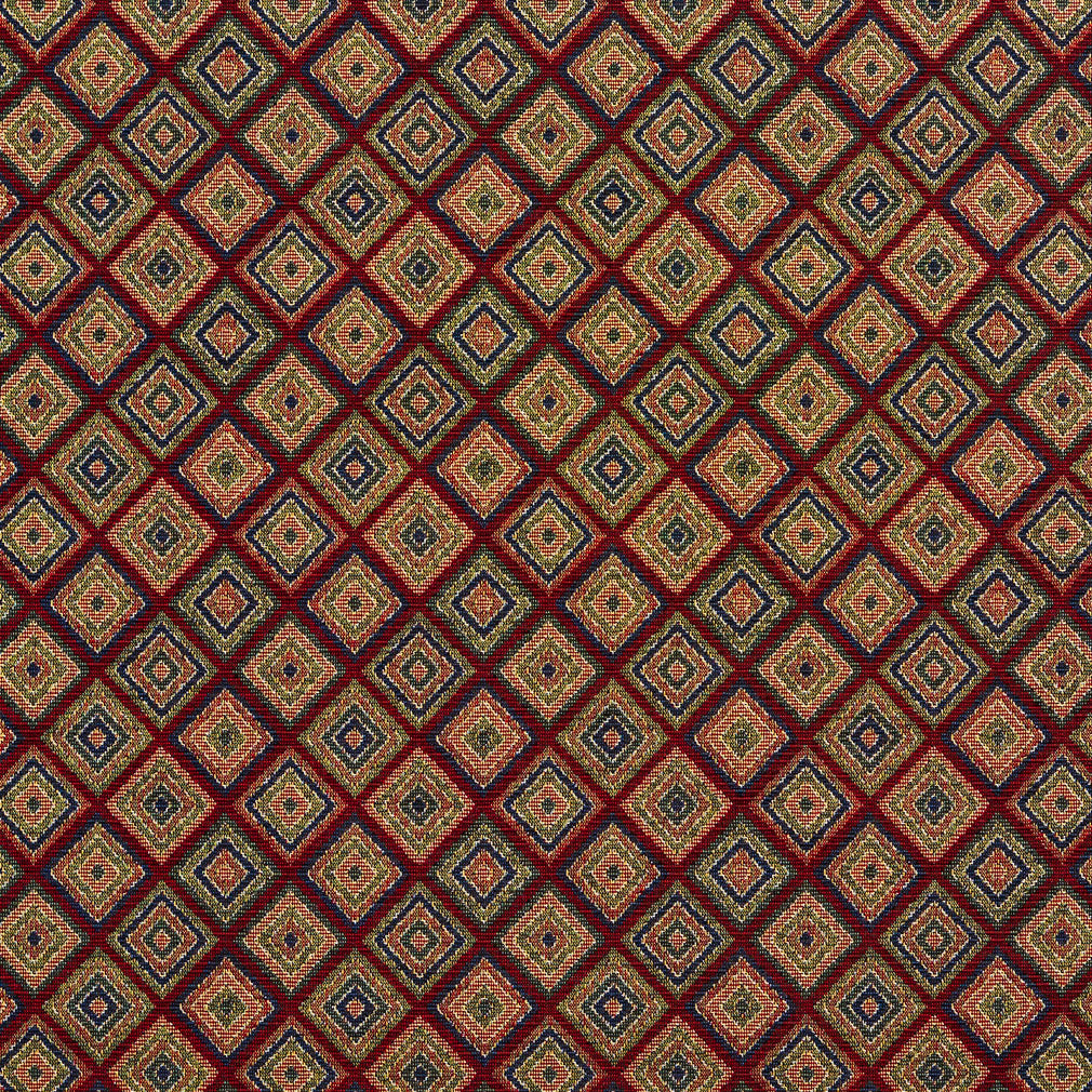 1989 Diamonds,Small Scale Merlot Red & Burgundy Charlotte Fabrics