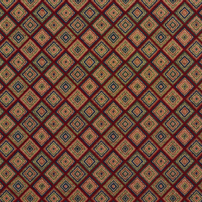 1989 Diamonds,Small Scale Merlot Red & Burgundy Charlotte Fabrics