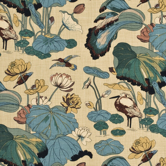 2002172-4 NYMPHEUS PRINT STRAW LEE JOFA Fabrics Drapery Upholstery
