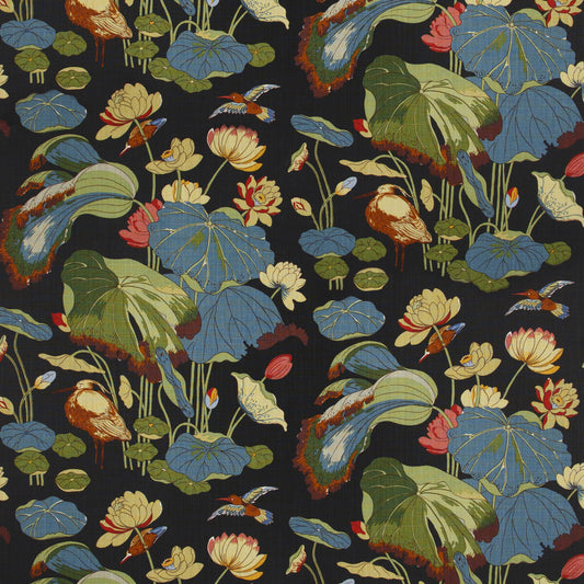 2002172-8 NYMPHEUS PRINT TEAL LEE JOFA Fabrics Drapery Upholstery