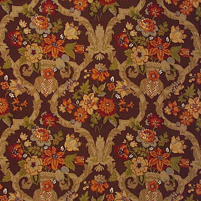 2004092-619 KIRBY PRINT CHESTNU LEE JOFA Fabrics Drapery Upholstery