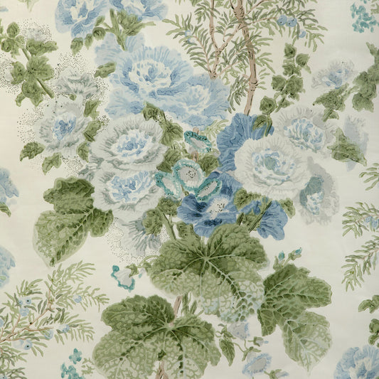 2005100-153 HOLLYHOCK HDB BLUE/LEAF LEE JOFA Fabrics Drapery Upholstery