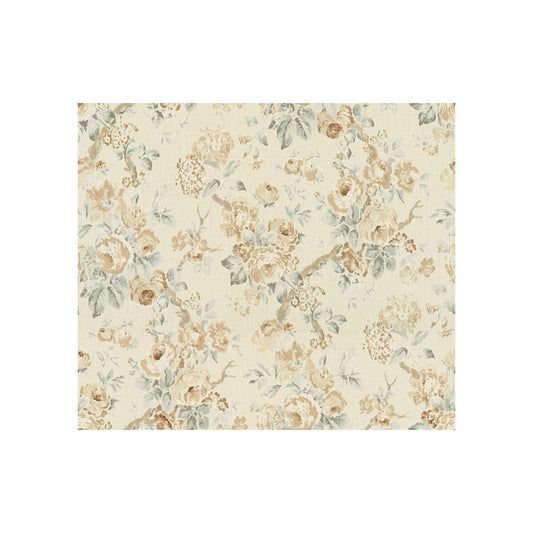 2007157-613 GARDEN ROSES BEIGE/AQUA LEE JOFA Fabrics Drapery Upholstery
