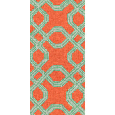 2011101-125 WELL CONNECTED AQUA/ORANGE LEE JOFA Fabrics Drapery Upholstery
