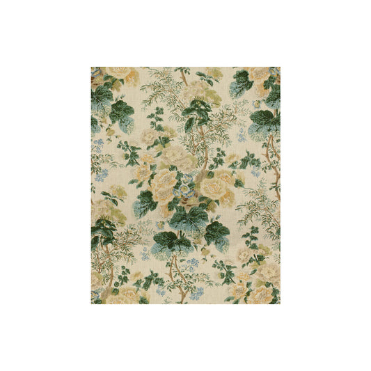 2011118-134 HOLLYHOCK HDB LEMON/AQUA LEE JOFA Fabrics Drapery Upholstery