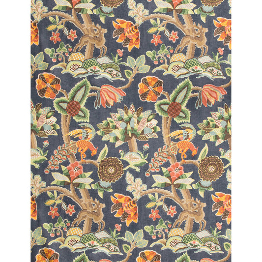 2017133-5 LEYLAND PRINT BLUE/MULTI LEE JOFA Fabrics Drapery Upholstery