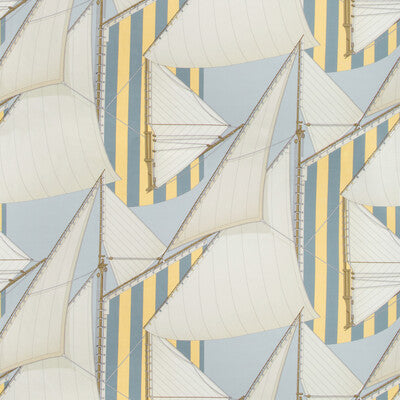 2018136-405 ST TROPEZ PRINT BLUE/YELLOW LEE JOFA Fabrics Drapery Upholstery